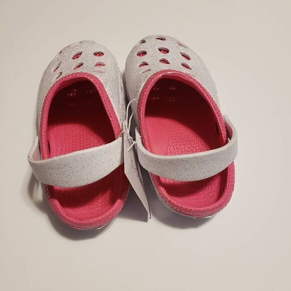 Girls White Glitter Clogs - Picture 4 of 6